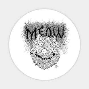 Meow - Black Logo Magnet